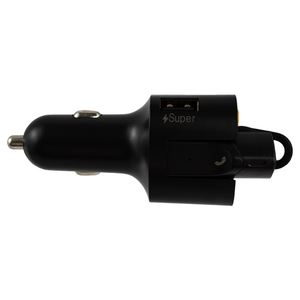 Cargador de encendedor de cigarrillos de coche 2 en 1 PD 36/65W USB QC3.0 carga rápida con auriculares inalámbricos individuales y luz colorida - Product Image 3