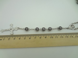 Vintage Gesù Croce Collana Collana di Rosa Argento <span class=keywords><strong>Antico</strong></span> Collana Del <span class=keywords><strong>rosario</strong></span> Religione Cristiana Preghiera Del <span class=keywords><strong>rosario</strong></span> <span class=keywords><strong>rosario</strong></span> plata catene <span class=keywords><strong>rosario</strong></span> - Product Image 4