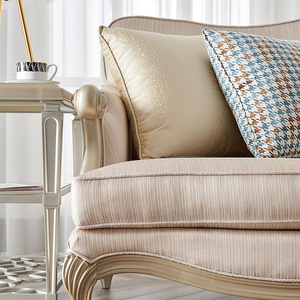 Eropa Sofa melengkung Set furnitur kain bulat putih Sofa ruang tamu Boucle apartemen Sofa Semi melingkar - Product Image 4