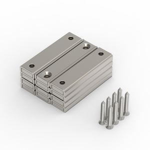 Magnet Neodymium Kuat 27Kg F50mm 60lbs dengan 2 Lubang Countersunk Magnet Persegi Panjang Magnetik - Product Image 3