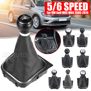 หัวเกียร์หุ้มหนัง 5 6 สปีด พร้อมฝาครอบกันฝุ่น สำหรับรถยนต์ VW Golf MK5 MK6 Golf 5 6 Rabbit Jetta MK6 2010 2011-2014 - Product Image 1