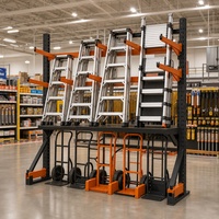 Rak Display Pegboard Logam untuk Peralatan Listrik, Perlengkapan Toko Perkakas, Rak Penyimpanan Supermarket
