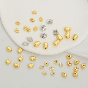 Cuentas de latón chapadas en oro de 18K, espaciador de trébol de cuatro hojas, para prevenir alergias, barril de vino - Product Image 4