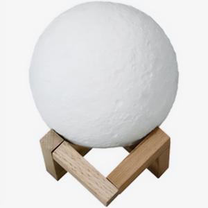 Lámpara lunar 3D, dos tonos de luz, 15 cm de diámetro, ideal para entornos relajantes y decoración nocturna. - Product Image 1