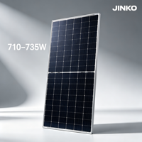Modul Surya Bifasial Tipe-N TOPCon Jinko 710W-735W Tier 1 dengan Kaca Ganda untuk Penggunaan Komersial