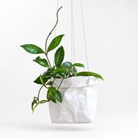Pot suspendu en papier kraft lavable, léger, pour plantes d'intérieur, bagages et sacs