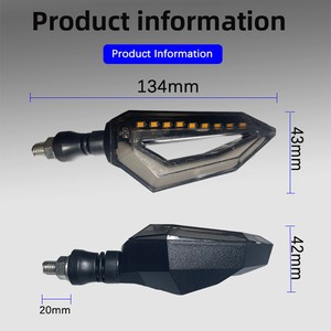 Lampe de signalisation LED à défilement pour moto et voiture électrique, design petit monstre, modèle 12V, lampe de modification - Product Image 4