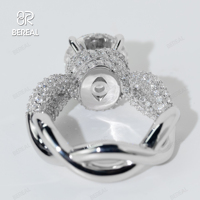 Anillo de Diamante Cultivado en Laboratorio de 8.2ct con Nuevo Diseño, Certificado IGI, Anillo de Compromiso de Oro con Diseño de Vid Trenzada, Joyería Fina, Corte Brillante