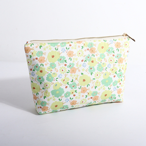 Women's Eco-Friendly Portable Reusable Floral Custom Printed Cotton <b>Cosmetic</b> <b>Organizer</b> Bags Zipper Closure for Travel for - Product Image 3