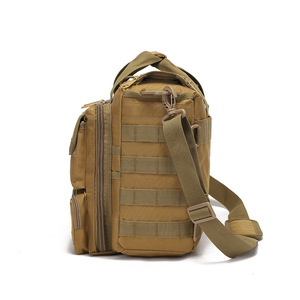 Bolso de Hombro Táctico de Nailon con Marco Externo, Sistema Molle, Cierre de Cremallera, Forro de PU para Almacenamiento de Laptop/Tablet, Diseño Unisex - Product Image 4