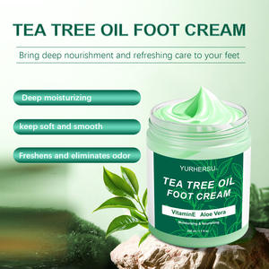 Crème pour les pieds YURHERSU à l'huile d'arbre à thé et à l'aloe vera, gel hydratant et nourrissant pour éliminer les peaux mortes, contient de la glycérine - Product Image 3