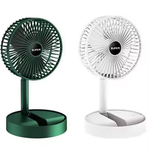 Ventilateur pliable rétro rechargeable 2 en 1, ventilateur portable pliable à 3 vitesses, ventilateur télescopique USB à faible bruit pour l'extérieur et la maison - Product Image 1
