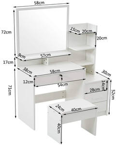 Beauté mère haute brillance surdimensionné économique petites filles d'ameublement <span class=keywords><strong>coiffeuse</strong></span> - Product Image 5