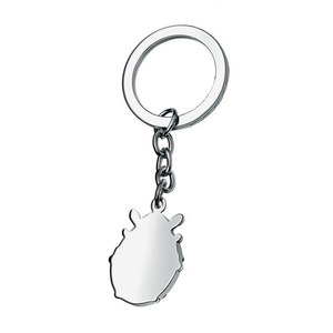 Portachiavi con Ciondolo a Forma di Coccinella Nera in Metallo, Accessorio Regalo Promozionale - Product Image 1
