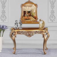 Table console décorative vintage de style européen de luxe sur mesure sculptée pour l'entrée, le salon et le couloir