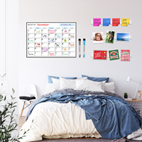 Tableau magnétique lavable UCI UniFelt pour le suivi des habitudes, bloc-notes réutilisable effaçable à sec, design Art Déco, pour la maison, la salle de classe, l'horaire quotidien
