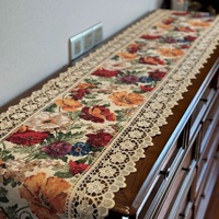 Nouvelle Collection : Chemin de Table et Nappe Jacquard Tissés – Style Rétro Américain pour la Maison et les Tables de Mariage