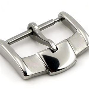 Fibbie Personalizzate in Acciaio 316L per Cinturini Orologi, Chiusura con <span class=keywords><strong>Logo</strong></span>, Fibbia a Perno 304L 16mm 18mm 20mm 22mm Nera in Metallo - Product Image 1