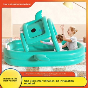 <span class=keywords><strong>Piscine</strong></span> gonflable automatique en PVC Addotron pour enfants, avec abri pare-soleil, modèle requin Cassia - Product Image 3