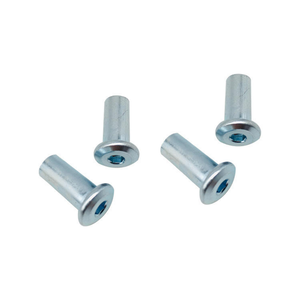 Remache de doble orificio de cabeza plana de acero inoxidable galvanizado no estándar personalizado, mecanizado por forjado en frío - Product Image 1
