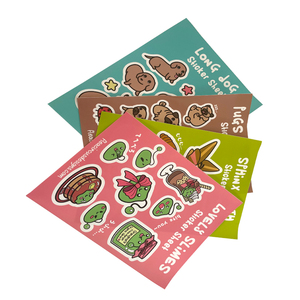 Adesivi personalizzati a4 <span class=keywords><strong>a5</strong></span> kiss cut die cut cartoon <span class=keywords><strong>sticker</strong></span> sheet etichetta in vinile - Product Image 3