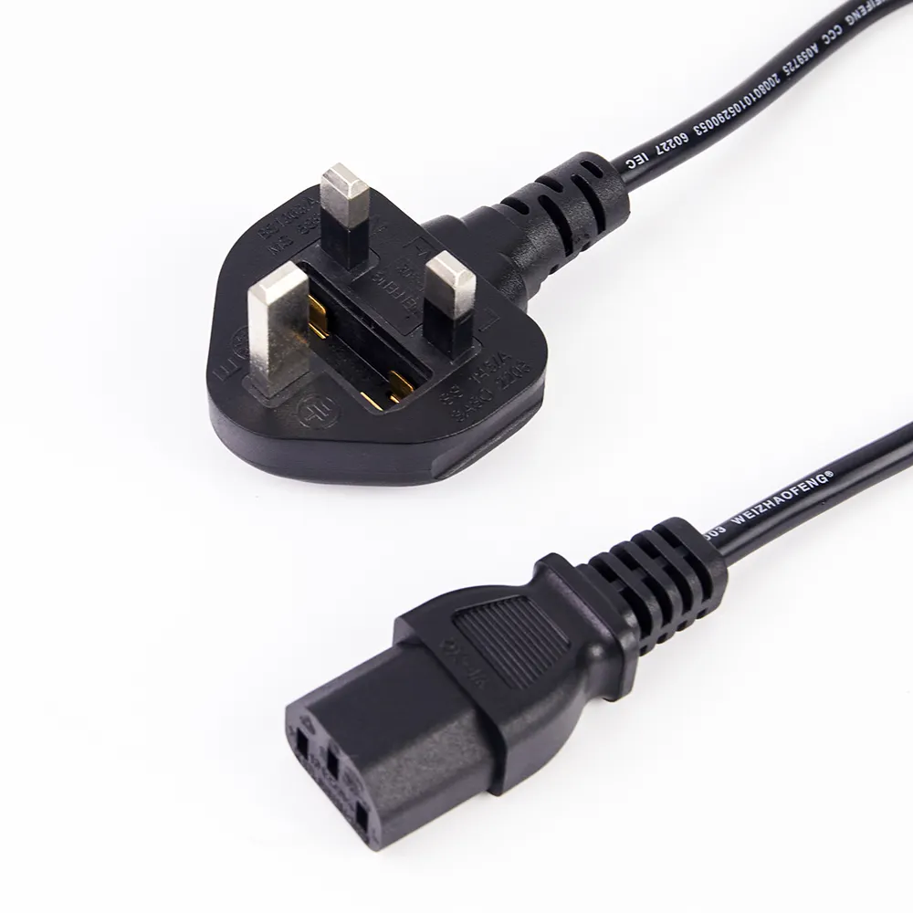 EU để UK adapter cắm 2 Pin Nữ C cắm bs1363 nam cắm 3A/5A/13A hợp nhất 3 M/5m chiều dài cáp 3 cửa hàng AC 16A Đánh giá hiện tại