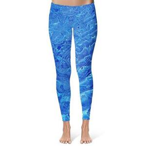 High-Waist Casual Women's Sublimation Workout <b>Leggings</b> Breathable Woven Fabric - Product Image 5