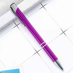 Stylo bille en métal durable avec logo personnalisé, style clic, encre bleue et noire, pour entreprise, bureau, école, vente en gros, promotion, cadeau, sérigraphie - Product Image 6