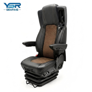 Asiento <span class=keywords><strong>de</strong></span> Camión Americano <span class=keywords><strong>de</strong></span> Alta Resistencia con Suspensión Neumática, Masaje Lumbar y Cuero PU para <span class=keywords><strong>Peterbilt</strong></span> - Product Image 1