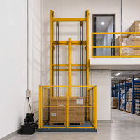 Plateforme élévatrice hydraulique de haute qualité pour rails de guidage, petit élévateur de marchandises pour entrepôt, monte-charge intérieur à faible coût