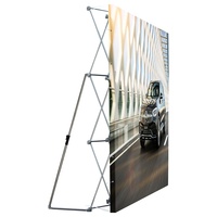 Support de bannière déroulante en alliage d'aluminium, pliable, pour toile de fond de mariage, présentoir mural, mur d'inscription, cadre publicitaire de scène