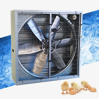 Grand ventilateur d'extraction de ventilation industrielle de 36 42 48 54 pouces Ventilateur d'extraction de volaille Type Push Pull avec obturateur