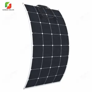 sunsun高效率32个电池110w 18v半光伏太阳能电池板Sunpower Etfe柔性太阳能电池板