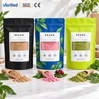 Individuell Bedruckte Standbeutel mit Logo, Lebensmittelecht, Feuchtigkeitsbeständig, mit Fenster für Pulver- und Snack-Aufbewahrung, Einzelhandelsverpackung