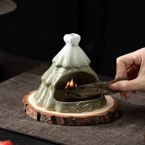 Incienso Aromático YUBIN para Árbol de Navidad, <span class=keywords><strong>Palo</strong></span> <span class=keywords><strong>Santo</strong></span> Peruano, Salvia, Bandeja de Quema de Cerámica con Esmalte de Color, Ecológico - Product Image 3