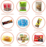 Machine Flow Pack bobine de film supérieur Barres de chocolat Type d'oreiller Dispositif d'emballage machine d'emballage de flux de sucre