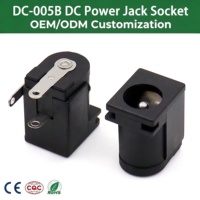 Prise d'alimentation DC005B, prise femelle horizontale, entièrement en cuivre, 5,5x2,1 mm, 5,5x2,5 mm, port de charge, ignifuge, respectueux de l'environnement