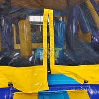 Grande Vente : Petit Château Gonflable Toboggan pour Enfants, Maison de Fête Gonflable d'Extérieur avec Aire de Saut et Glissade Combinées