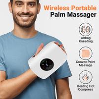 Appareil de massage électrique des mains à pression d'air 3D sans fil personnalisé Appareil de massage thermique des doigts par compression avec coussin gonflable chaud personnalisé