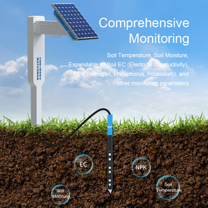 Sonde de sol <span class=keywords><strong>solaire</strong></span> Lora/4G pour l'extérieur avec <span class=keywords><strong>capteur</strong></span> d'humidité, de température, de NPK, de pH et de CE à 10/20/30/40/50/60/70 cm - Product Image 1
