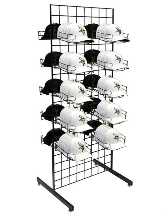 Apache Custom Metal Wire Floor Standing Commercial Baseball Cowboy Cap Hat Display Rack Stand for Retail Stores — view 2