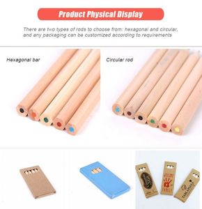 Custom Promotional 3.5 Inch Colored Pencils Mini Color Pencil <b>Set</b> with Custom Logo Wooden <b>Colour</b> Pencils with Kraft Paper Box - Product Image 3