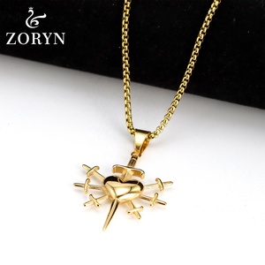 Colgante de Cristal de Piedra Natural con Bisel Chapado en Oro, Cadena de Plata, Estilo Boho Vintage, de Acero Inoxidable, para Hombres y Mujeres - Product Image 4