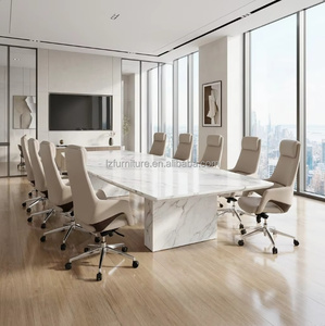 Silla de Oficina Ejecutiva Ergonómica, Respaldo Alto, Cuero de Microfibra Beige, Asiento para Sala de Juntas, Base de Aluminio Pulido, Silla para Computadora - Product Image 4