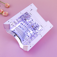 2024 nouveauté 128W sans fil Pro Cure LED lampe à ongles avec lumière d'ambiance arc-en-ciel pour salon de manucure professionnel