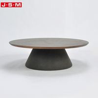 Nordischer Moderner Klassischer Wohnzimmer-Garten Schwarzer Runder Kleiner Tisch Kreisförmiger Massivholz-Couchtisch