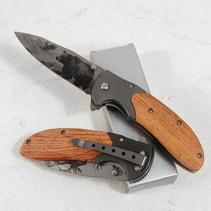 مخصص OEM 3d شفرة الطباعة الحادة التكتيكية في الهواء الطلق 3d جيب الطباعة سكين التخييم مع مقبض الخشب - Product Image 6