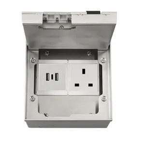 13a Britse Drie-Holes Socket Oem Fabriek Populaire Donkere Pack Verborgen Uit Draad Vloer Power Box