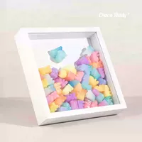 Figurine de collection luminescente Mini Ours en sachet surprise, série Q Cute Bean Rainbow, en forme de bouteille, ornement cadeau