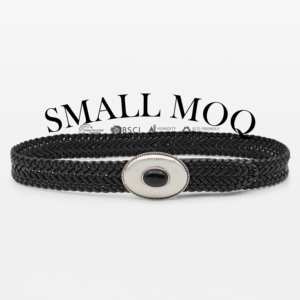 <span class=keywords><strong>Cintura</strong></span> Intrecciata da Donna in Stile Western, <span class=keywords><strong>Cintura</strong></span> in Pelle Nera Intrecciata <span class=keywords><strong>con</strong></span> Fibbia Ovale in Argento e Pietra Nera - Product Image 1